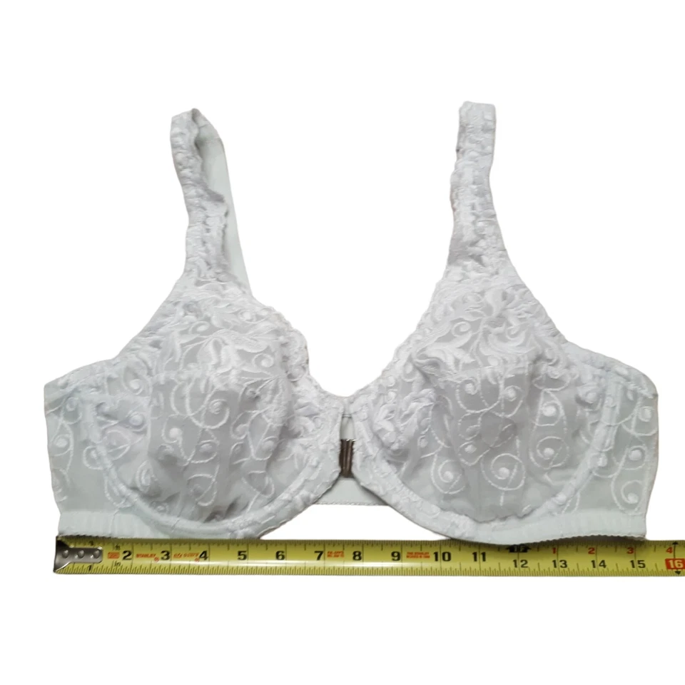 Sujetador Amoureuse para mujer 42B blanco minimizador con aros malla semi transparente cierre frontal Foto 2 de 4