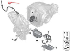 BMW X5 G05 M50DX REAR AXLE DIFFERENTIAL VENT PIPE 33107935212 NO DUTY TO 🇺🇸
