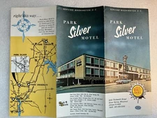 Silver Spring MD Park Silver Hotel Motel Vintage Brochure Old Car Map Rooms Pool