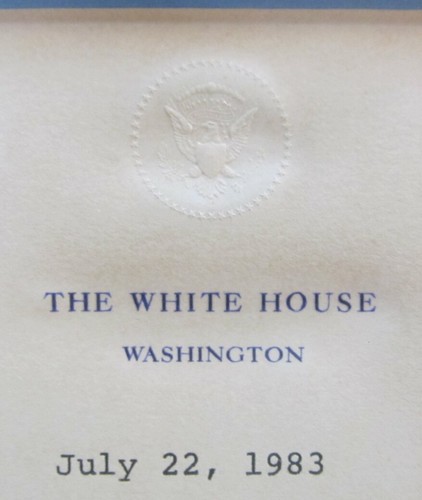 Fotografía y carta firmadas por Ronald Reagan 8x10 ¡2 firmas automáticas de la Casa Blanca!¡! - Imagen 9 de 12