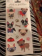 Dogs 12 piece Puffy sticker set   The paper studio