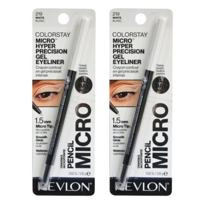 Revlon Colorstay Micro Hyper Precision Gel Eyeliner, 219 White Blanc, Pack of 2