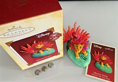 Hallmark 2005 Simba LION KING Disney Keepsake Ornament w Magic Roar Sound
