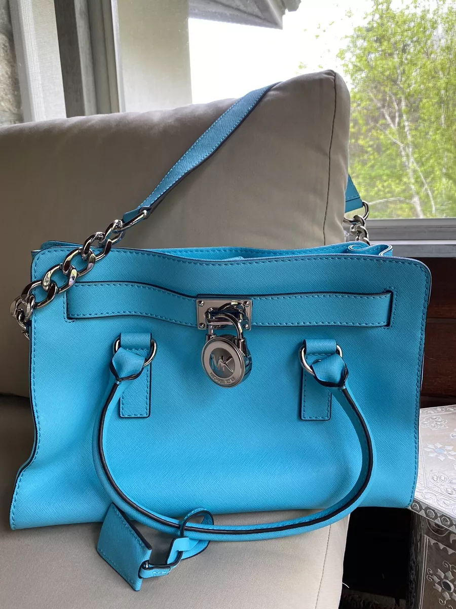 Michael Kors Hamilton Satchel Bag with silver Chain Black eBay #22 Michael Kors Hamilton Satchel Bag with silver Chain Black eBay