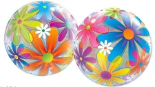22 Fanciful Flowers Bubble (Round) Qualatex Balloons, Set of 2