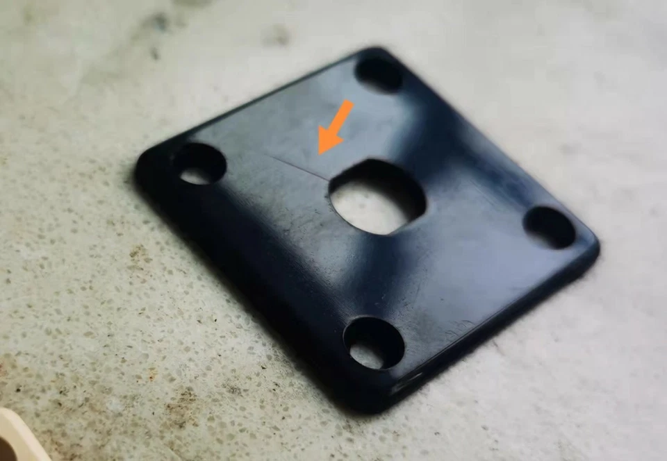 Placa Jack Plástico Guitarra Epiphone LP Genuina 1 Pieza Negra Foto 4 de 4