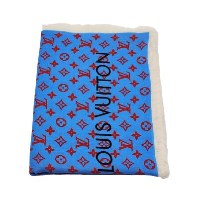 Louis Vuitton LV Logo Multicolor Wool Oversized Scarf M78715