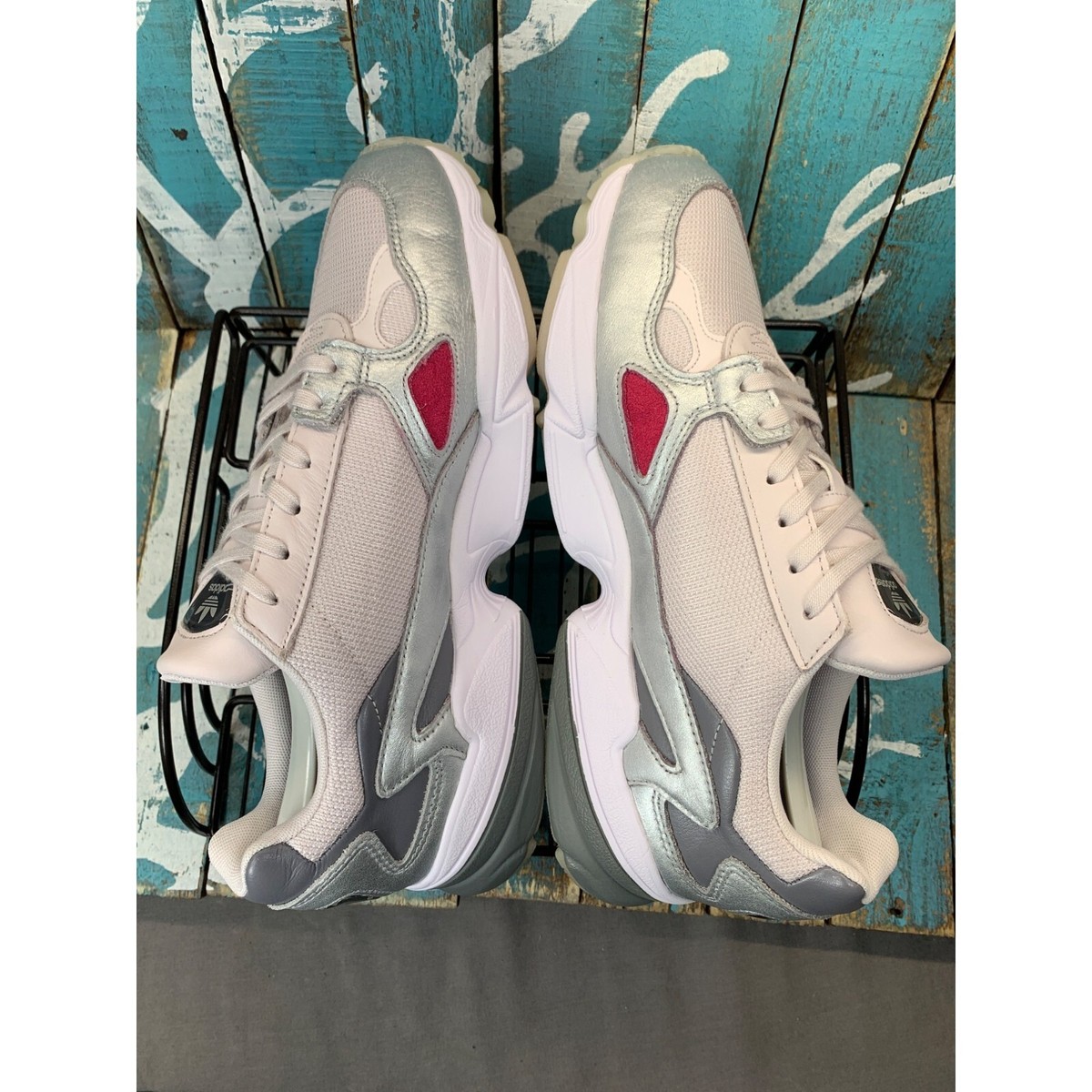 Adidas Original Falcon Light Pink Silver Womens Trainers