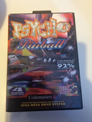 PSYCHO Pinball Mega Drive Codemasters Megadrive Sega Boxed Komplett 