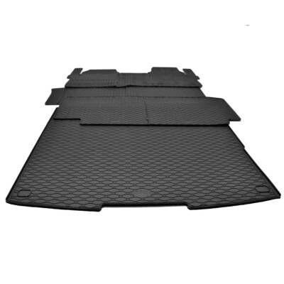 Rubber mats suitable for VW T7 Caravelle L2 complete + suitcase 9 seat from year 2025