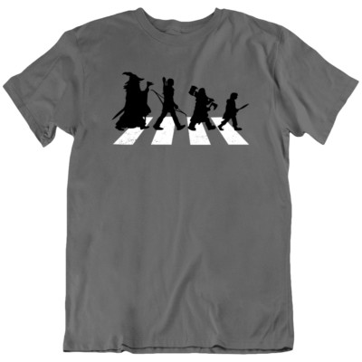 Abby Road Gandalf Elf Dwarf Hobbit Frodo Lord of the Rings Funny T Shirt Gift