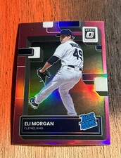 2022 Donruss Optic Pink Prizm Rated Rookie Eli Morgan #79 Guardians