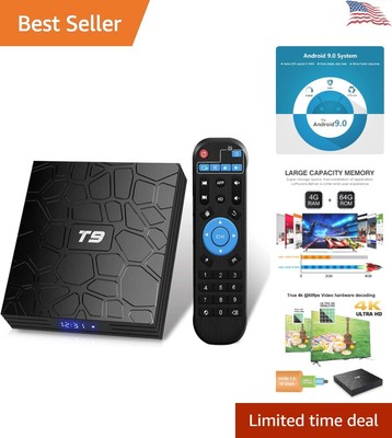 Ultimate Android 9.0 TV Box - 4GB RAM 64GB ROM - Ultra HD - Ample Storage