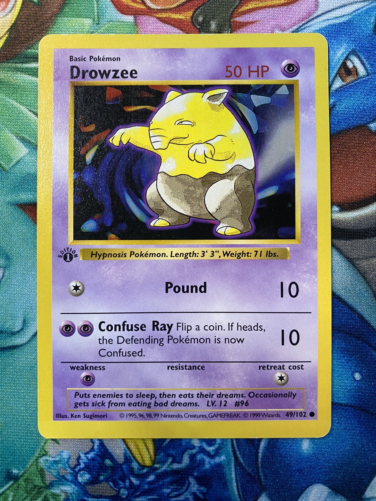 Drowzee 49/102 | 1st Edition Base Set Shadowless, LP | Pokemon TCG 1999