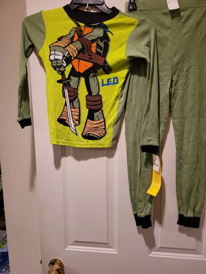 Juego de pijama Nickelodeon para niño, talla 10 Teenage Mutant Ninja Turtles, algodón Leo nuevo con etiquetas Foto 3 de 4