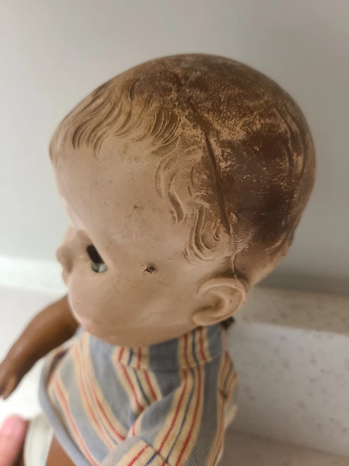 Cryer Baby Doll Vintage 1950's Magic Skin Crack In Head - Image 3 of 4