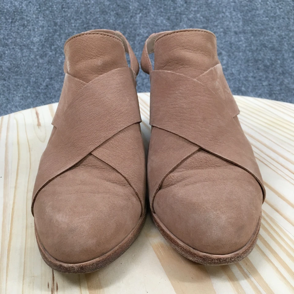 Botas Eileen Fisher para mujer 8,5 token tacones en bloque botín de cuero marrón Foto 4 de 4