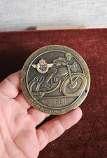 VINTAGE EMAILLE MOTORRAD ABZEICHEN # HOREX CLUB RALLYE OSNABR&Uuml;CK 1955