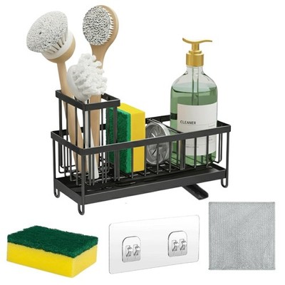 Sponge Holder for Kitchen Sink,5 in 1 Rustproof Stainless Steel Sink Caddy wi...