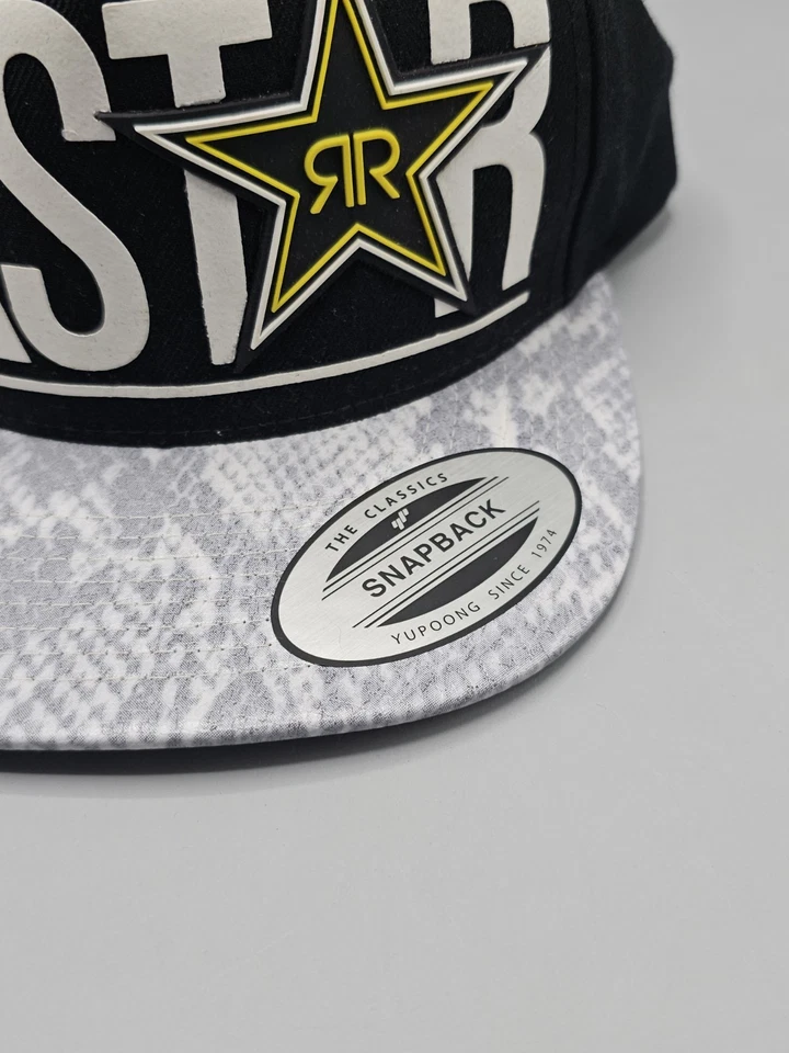 Gorra Yupoong Rockstar Energy Drink mezcla de lana Snapback nueva sin etiquetas The Classics Foto 3 de 4