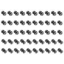 50 Pcs M3*5 Mini Round Knobs, 9mm Small Drawer Pulls, Black