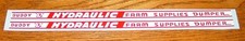 Pair of Buddy L Hydraulic Farm Supplies Dumper Stickers BL-131