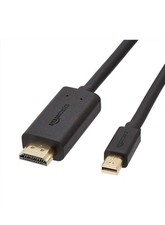 Amazon Basics Mini DisplayPort Male to HDMI Male Cable, 1080p, Gold-Plated Plugs