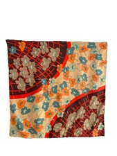   DELICATE UNBRANDED Colourful Floral Silk Women  s Scarf 31"/30" EX CON