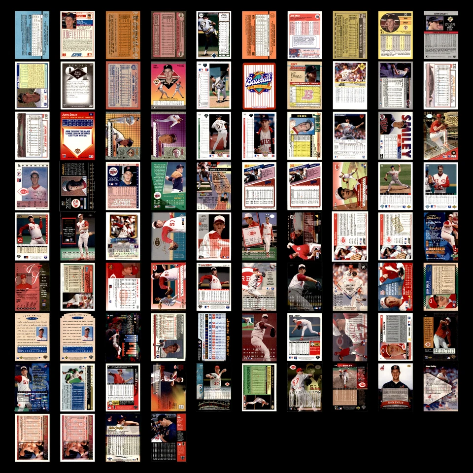 John Smiley Lote 84 Tarjetas de Béisbol Diferentes 1988 (RC/Novatos) PIT/Rojos/MIN/CLE Foto 2 de 4