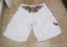 Vintage 2008 Men's Billabong Swim Trunks Board Shorts Diablo White Sz 34