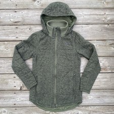 The North Face Women s Size XS Olive Green Hooded Fleece Full Zip