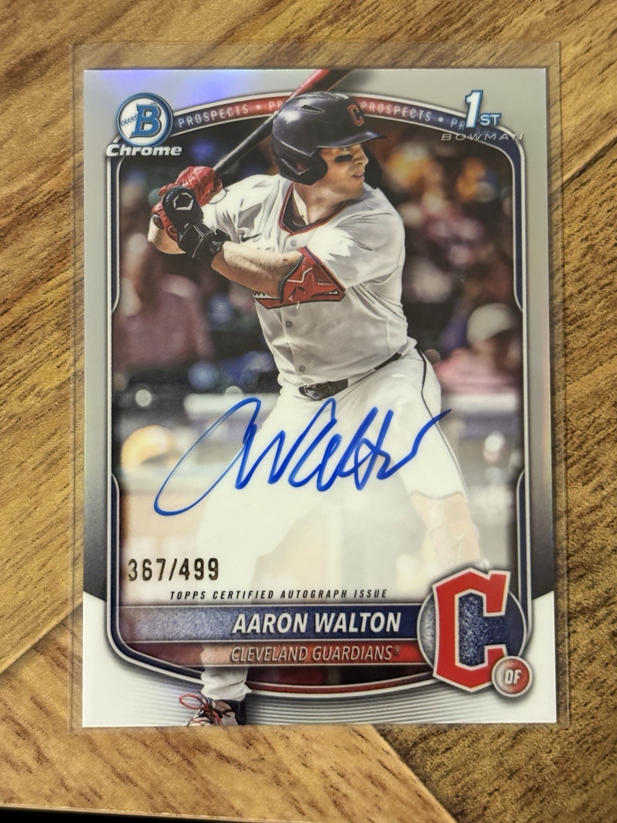 2025 Bowman Draft - Chrome Prospect Auto Aaron Walton #CPA-AWA Refractor /499