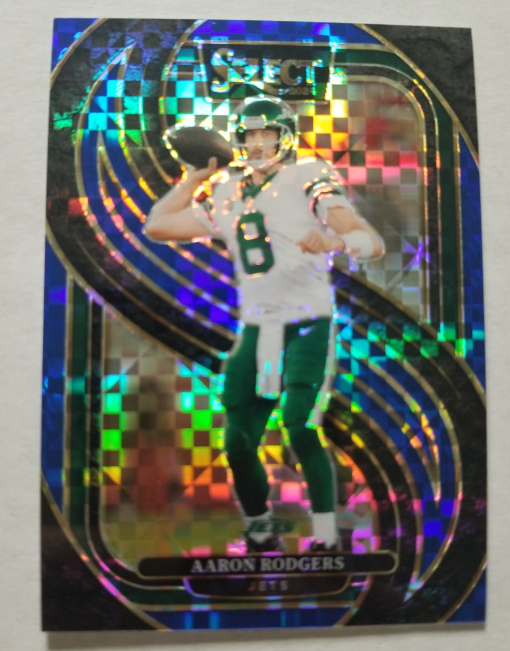 2024 Panini Select - Premier Level Aaron Rodgers #126 Blue Checkered Prizm /175