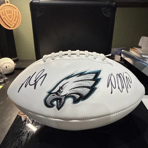 Philadelphia Eagles Michael Vick Desean Jackson Signed Football COA