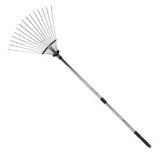 34 In. to 70 In. Steel Head Telescopic Adjustable Fan Rake