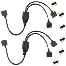 2pcs 4 Pin Led Splitter Cable Rgb Led Strip Splitter 2 Way Splitter Led Tape Y S