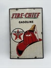 Vintage Texaco Fire Chief Gasoline Metal Sign 1961 12x18 Used
