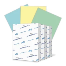 Colored Printer Paper 8.5x11 Letter Size 20lb 3 Ream 1500 Sheets Blue Grn Yelow