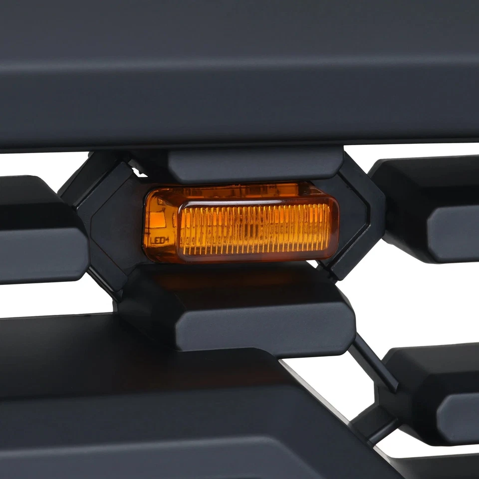 Parrilla de parachoques delantero negro mate con luces ámbar para Toyota 4Runner 2006-2009 Foto 2 de 4