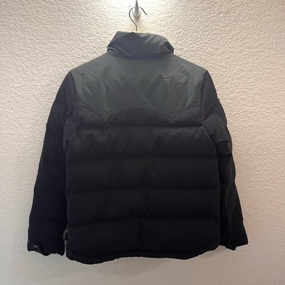 Patagonia Bivy Duck Down Jacket Womens S Black Gray Western Yoke