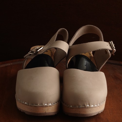 Lotta From Stockholm Heels WMS SZ EU 37 US 6.5-7 Beige Highwood Mary Jane Clog - Picture 3 of 18