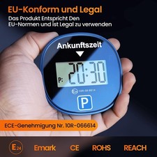 Elektronische Parkscheibe KBA-Zulassung Digitale Automatische Parkuhr +Batterie