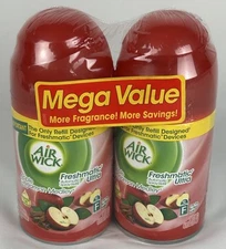 2 Pack Air Wick Freshmatic Ultra Apple Cinnamon Medley Automatic Spray Refill