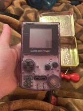 Nintendo Game Boy Color Atomic Purple Clear System Handheld Console CGB-001
