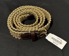J. CREW Skinny Braided Gold Belt Brass Buckle SIZE XS/S NWT
