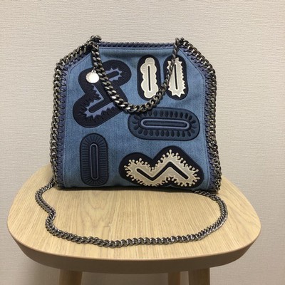 Stella mccartney Denim Shoulder Bag Falabella Auth Light Blue UK 113496