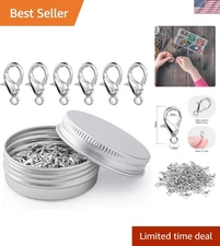 Jewelry Clasps Lobster Claws Metal Alloy 12mm Jewelry Fastener Hooks 100pcs