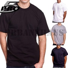 PRO 5 SHORT SLEEVE HEAVY-WEIGHT T SHIRT S-5XL 3 PACK
