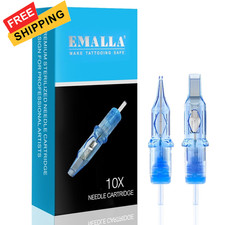 Emalla ELIOT Tattoo Cartridge Needles, 10Pcs Needles 12 1209RSL