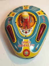 Vintage Masudaya X-07 Space Surveillant Tin Toy Spaceship Japan Clean...